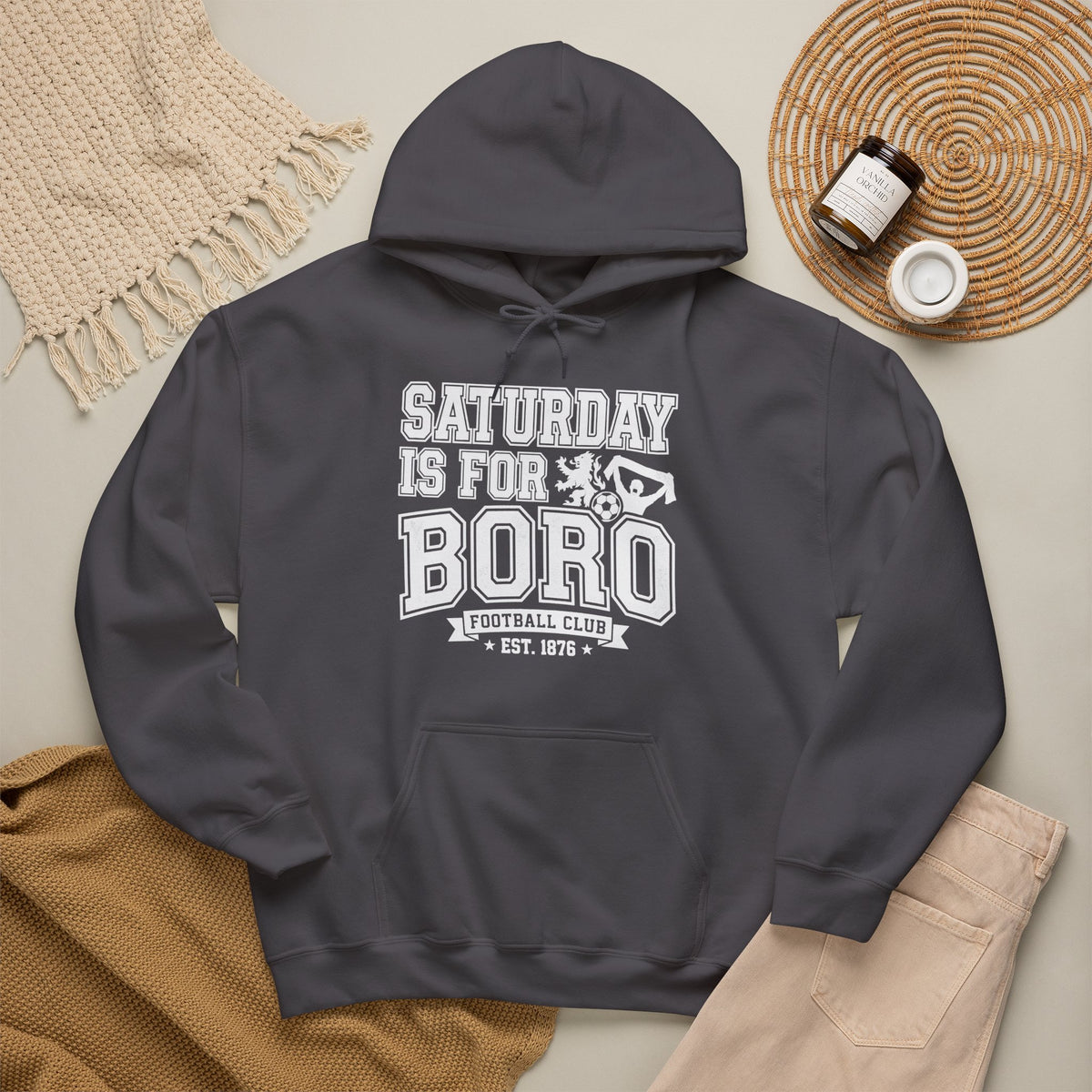 Saturday Is For Boro Hoodie — Football Fan Crewneck Pullover