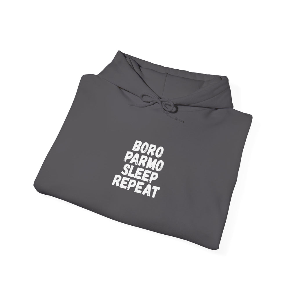Boro Parmo Sleep Repeat Hoodie — #UTB BORO STYLE - 'front print'