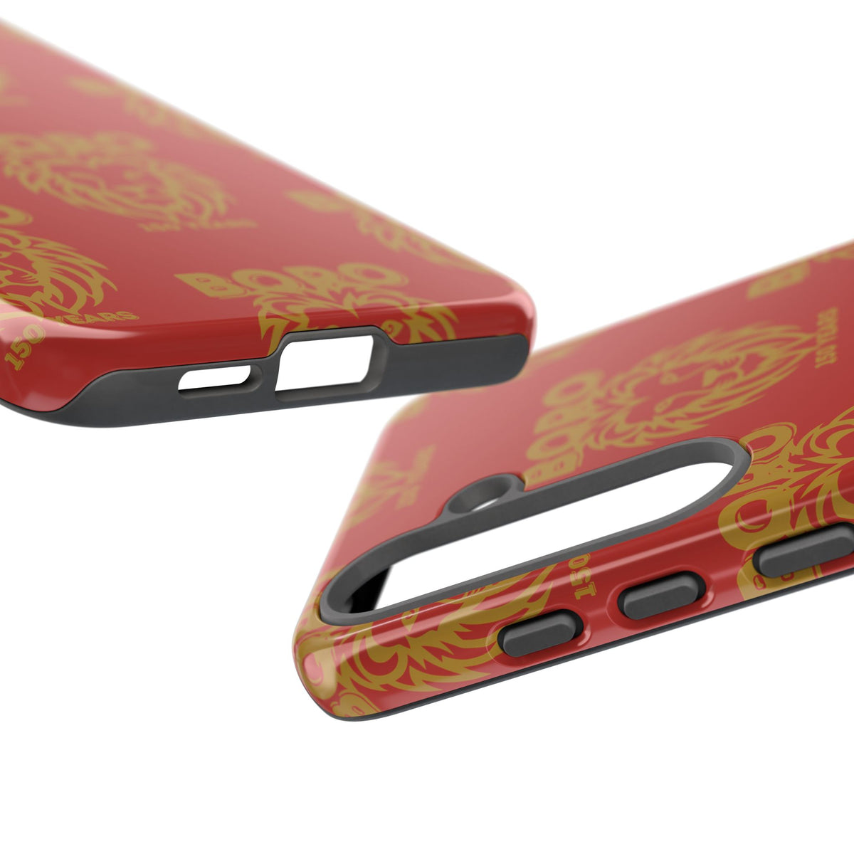 BORO Gold on red Lion Head Phone Case — Red 150 years Pattern Protective Case