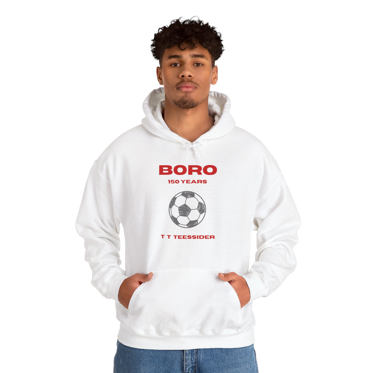 BORO 150 Years Football Hoodie 'front print' only.