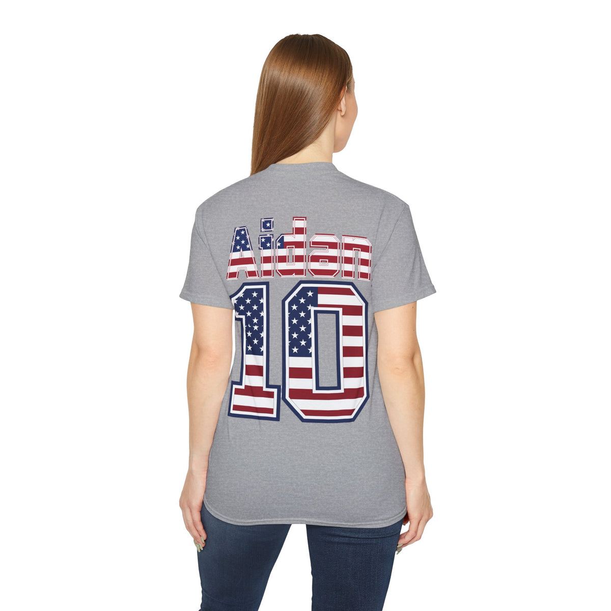 Aidan Morris Number 10 USA Flag Shirt for the BORO 'back print only'