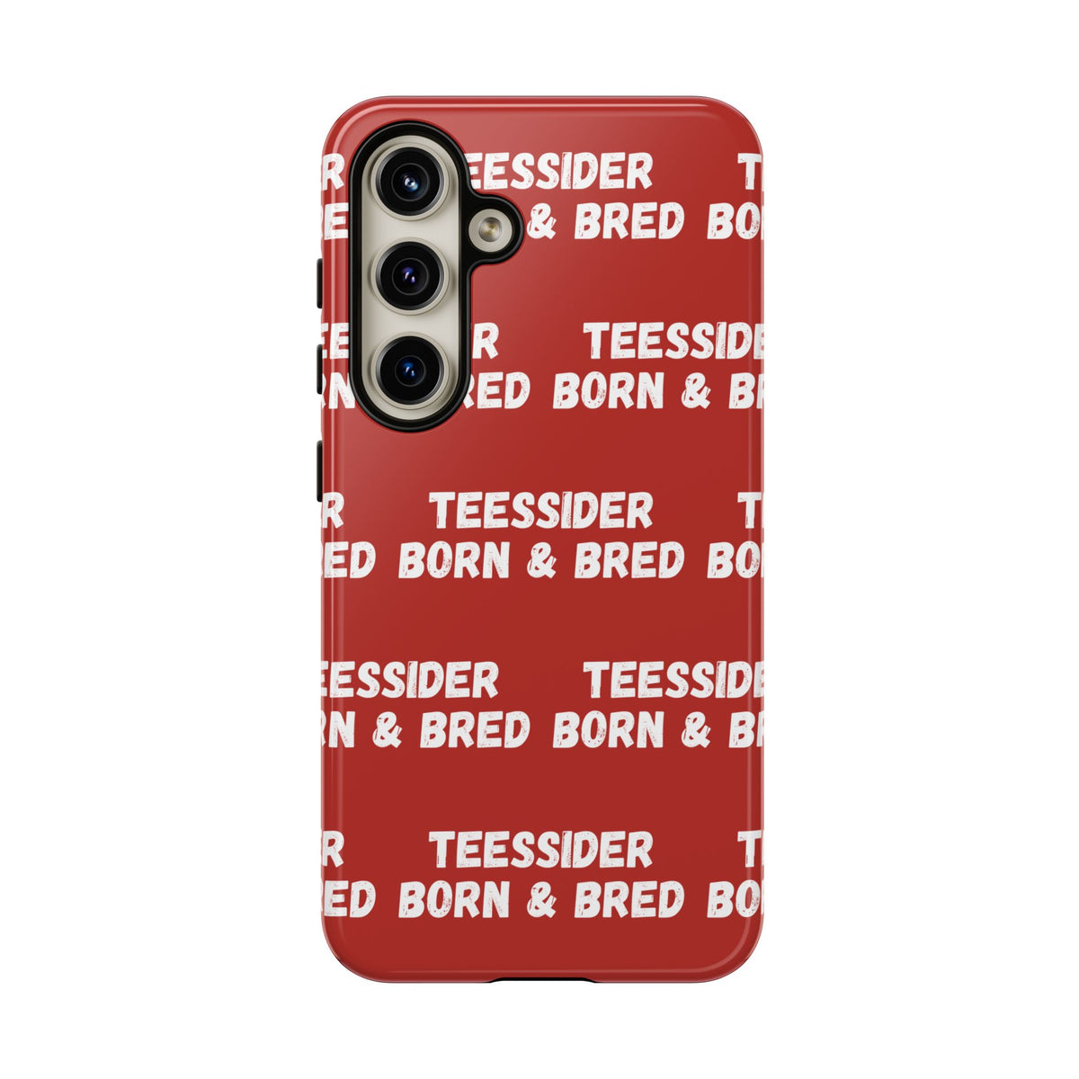 "TEESSIDE BORN & BRED" Phone Case — Red Pattern Tough Case