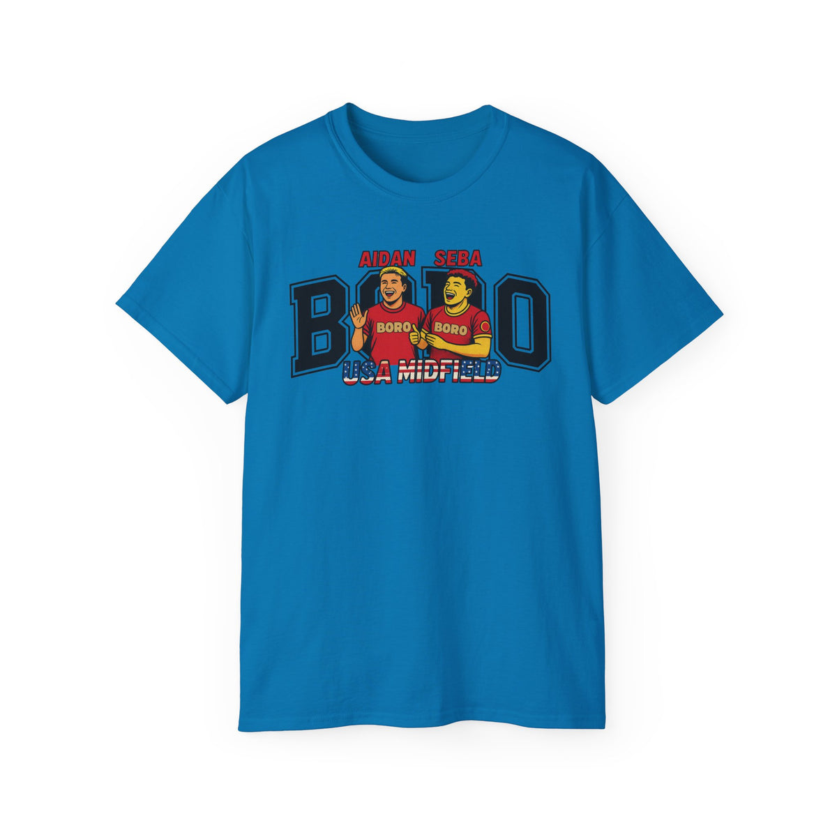 American Midfield — "Aidan & Seba, Boro's USA Midfield" Graphic T-Shirt