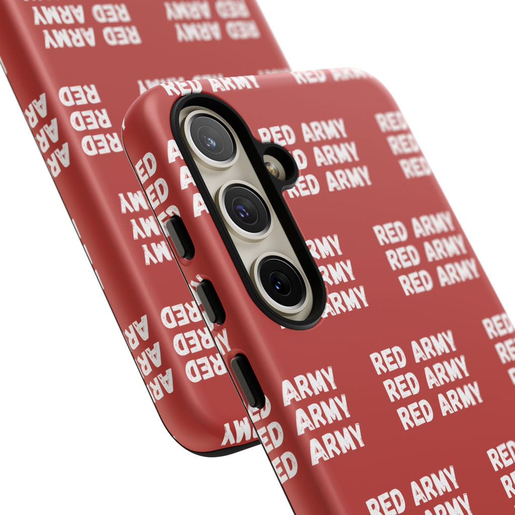 "RED ARMY RED ARMY RED ARMY" Phone Case — Red Pattern Tough Case