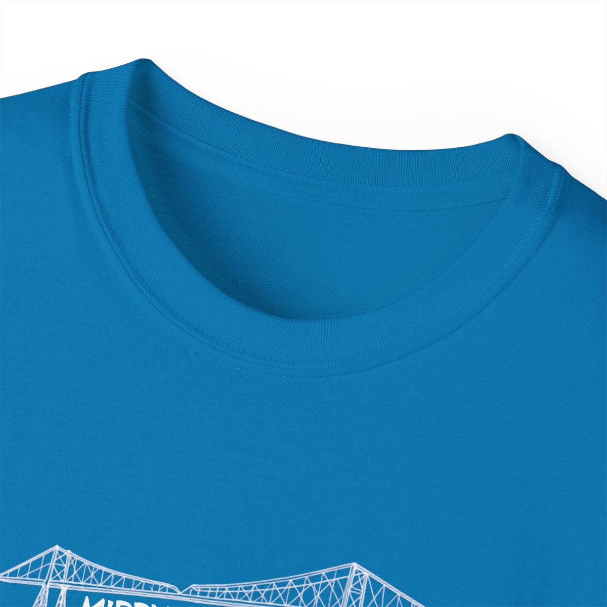 Transporter Bridge Sketch T‑Shirt — Minimalist Hand‑Drawn Middlesbrough Bridge Design