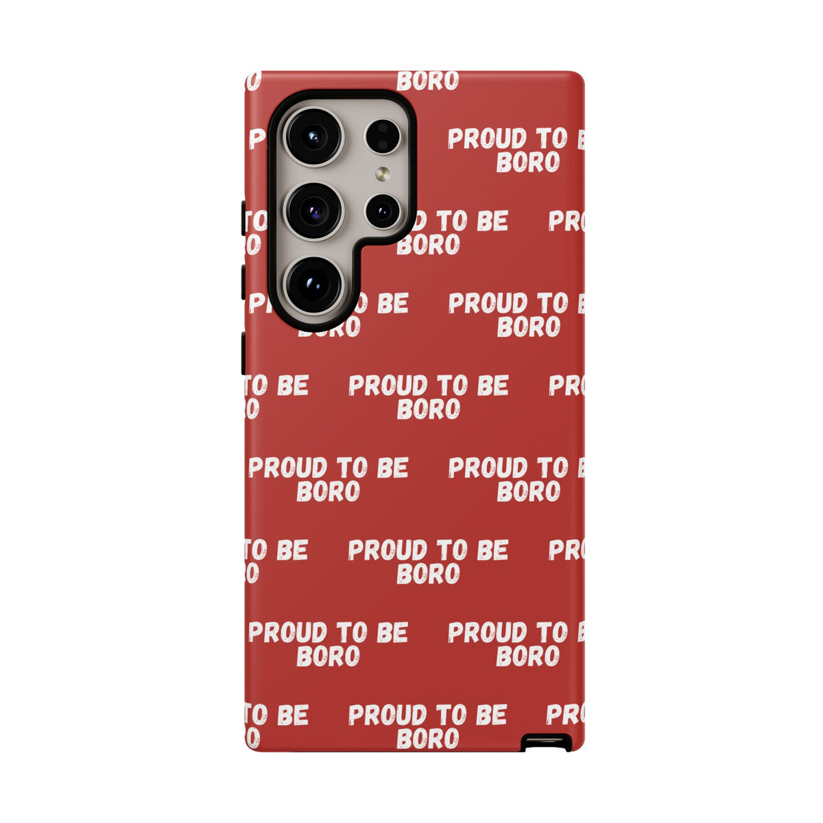 "PROUD TO BE BORO" Phone Case — Red Pattern Tough Case