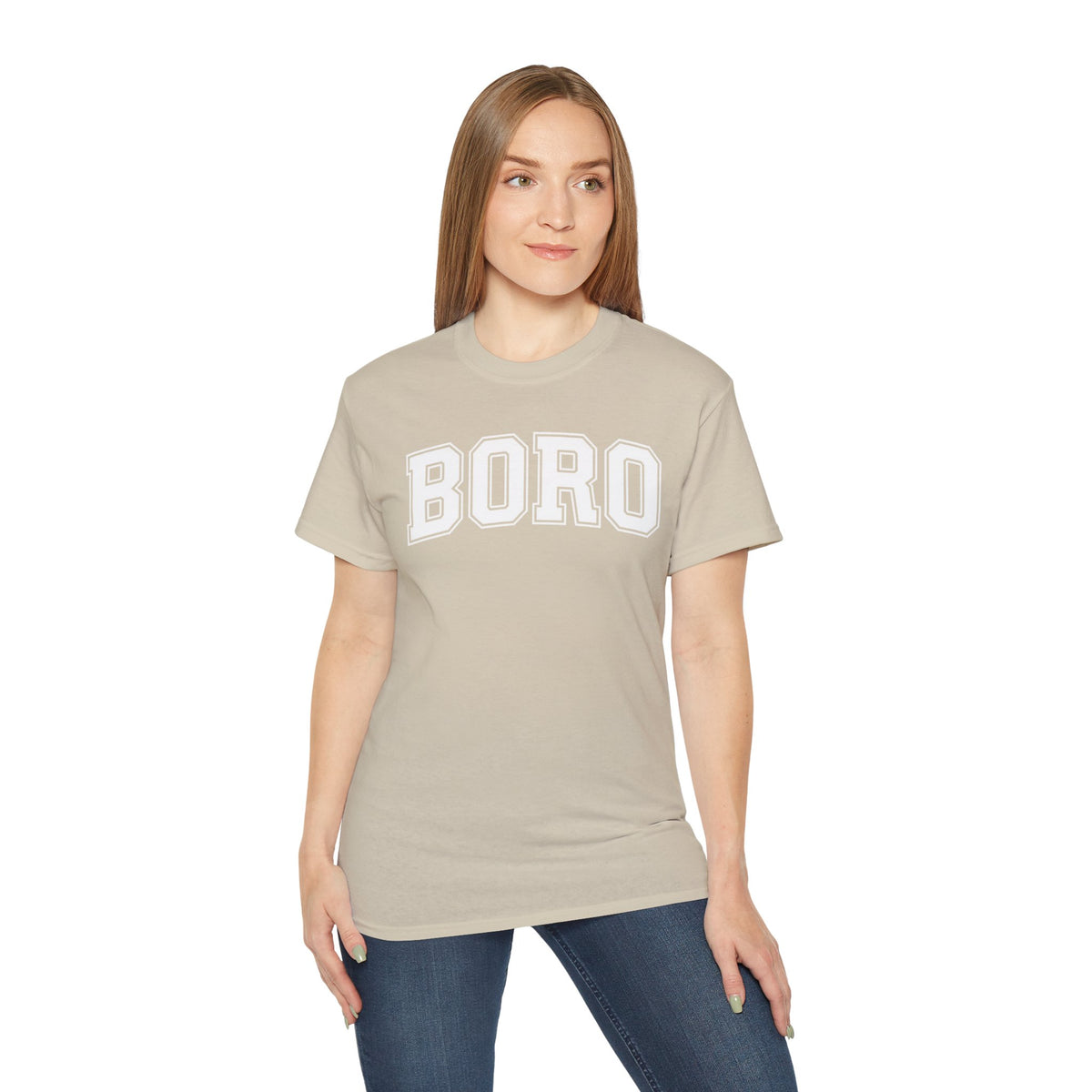 BORO Collegiate Graphic Tee — Classic UNI Lettering T-Shirt