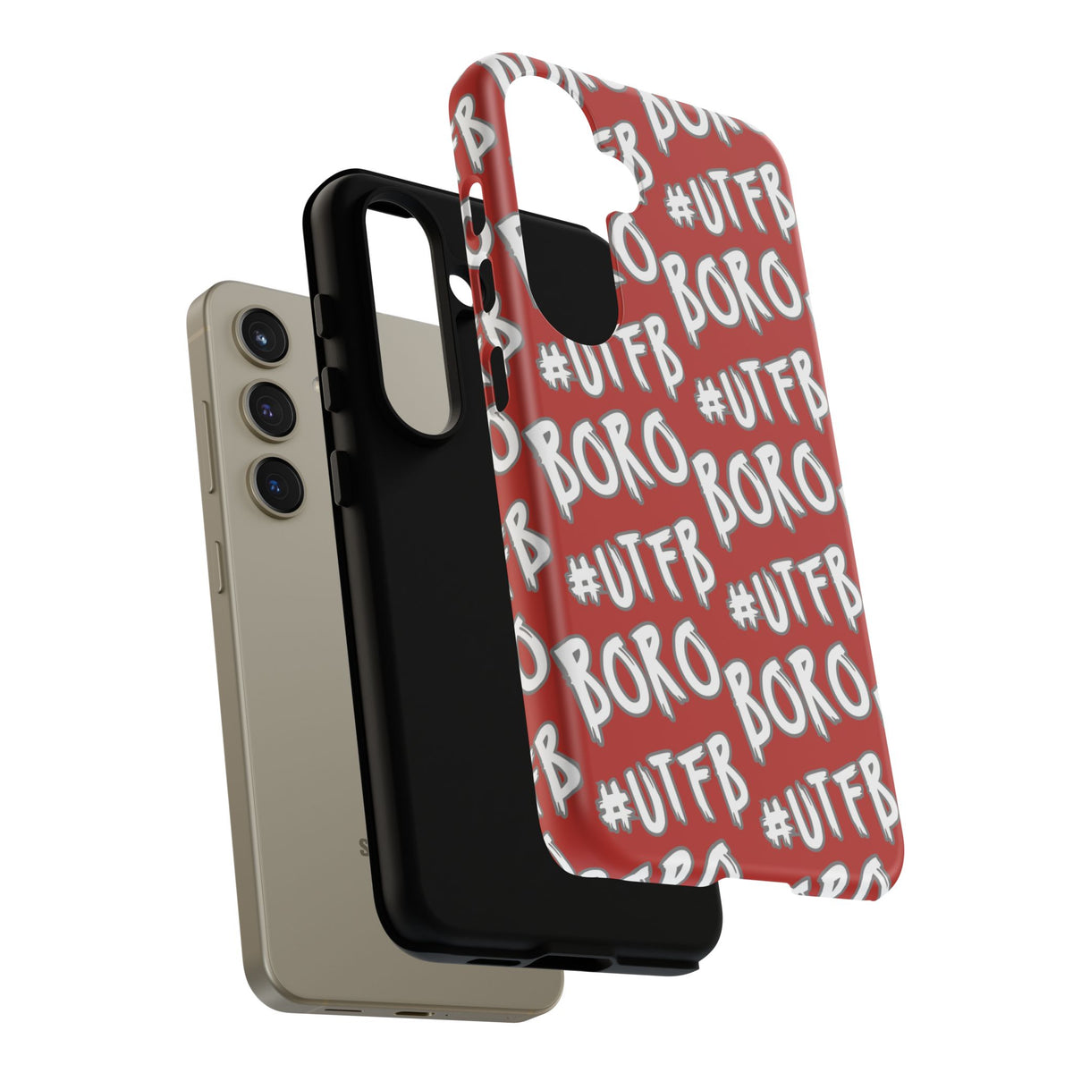 Phone Case — Red #UTFB BORO Pattern Protective Case