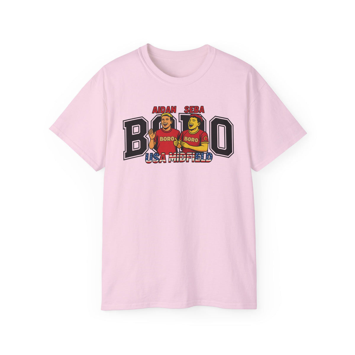 American Midfield — "Aidan & Seba, Boro's USA Midfield" Graphic T-Shirt
