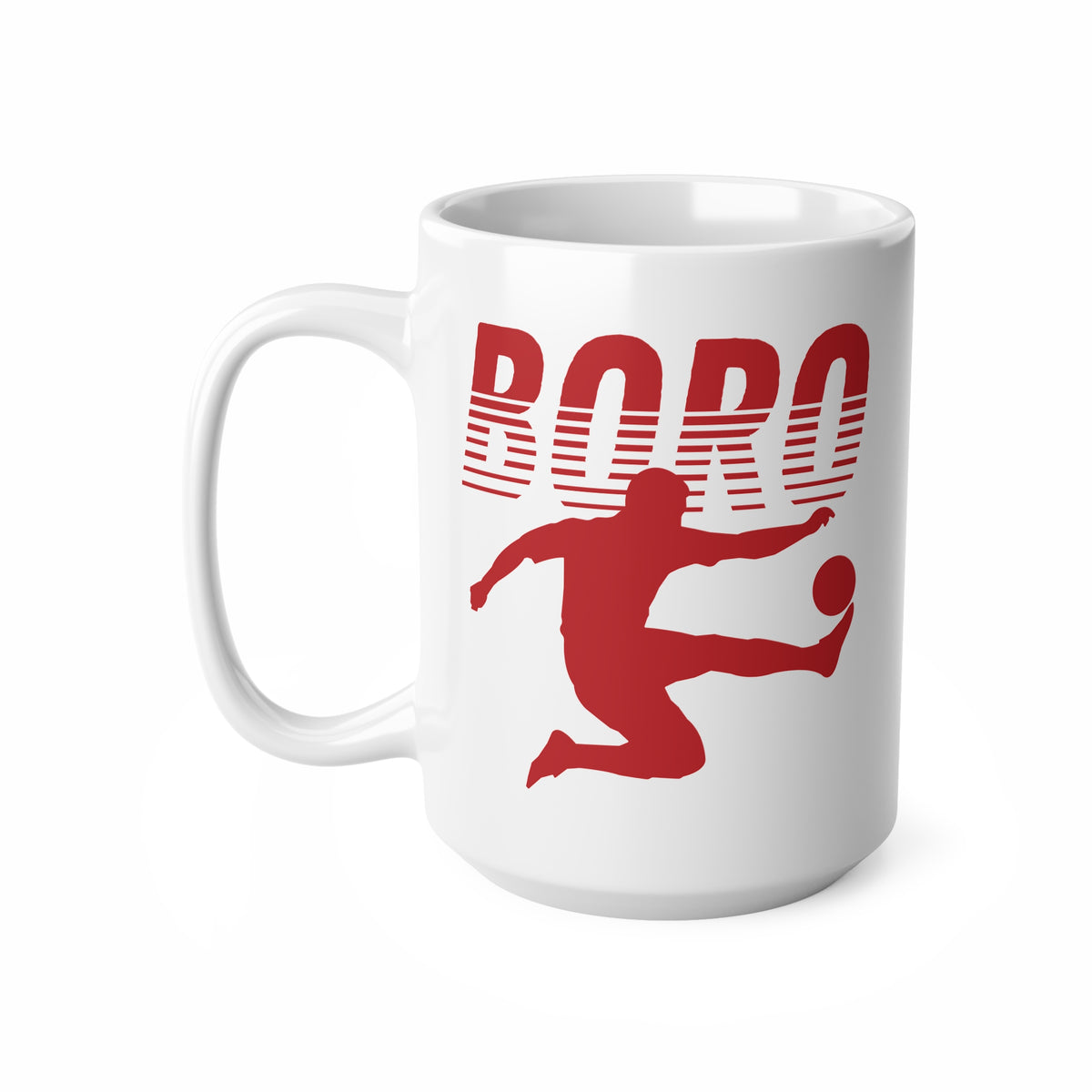 BORO Football Mug — Ceramic Coffee Cup (11oz & 15oz)