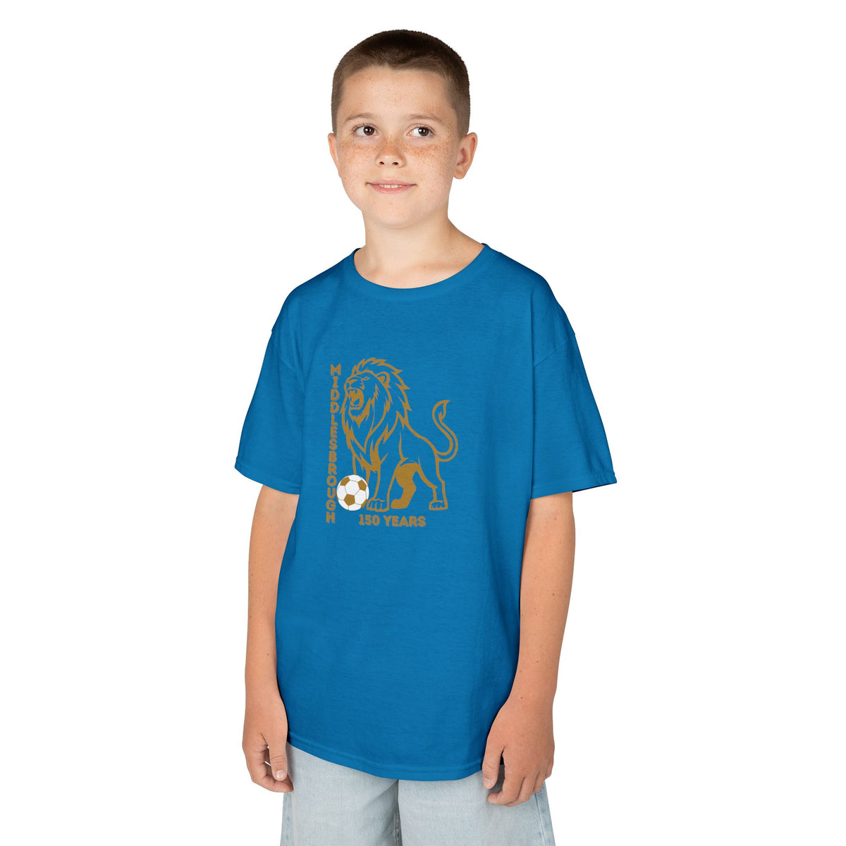 Kids Middlesbrough Lion Graphic Tee — "150 Years" Anniversary Shirt