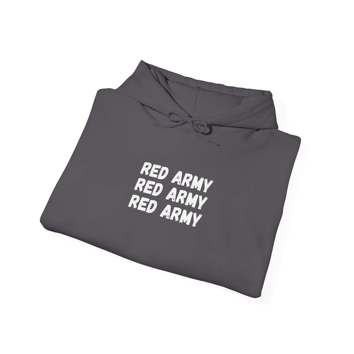 Red Army Repeating Text Hoodie — #UTB BORO STYLE 'front print only'