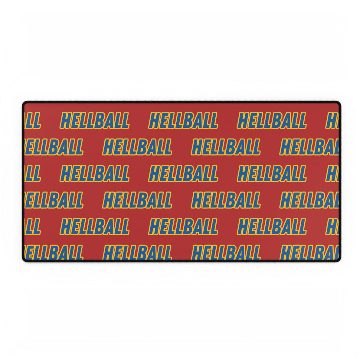 BORO Hellball Pattern Desk Mat — Retro Red & Teal Gaming Mousepad