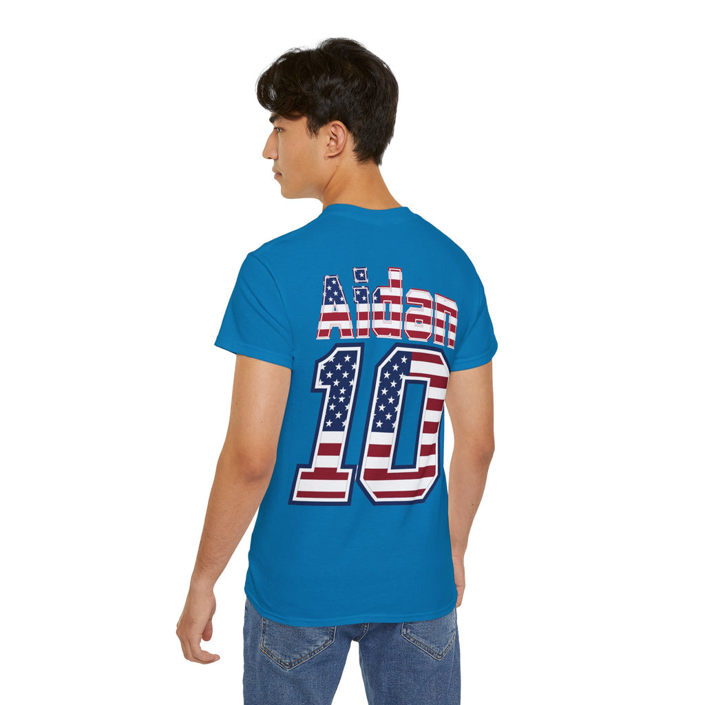 Aidan Morris Number 10 USA Flag Shirt for the BORO 'back print only'