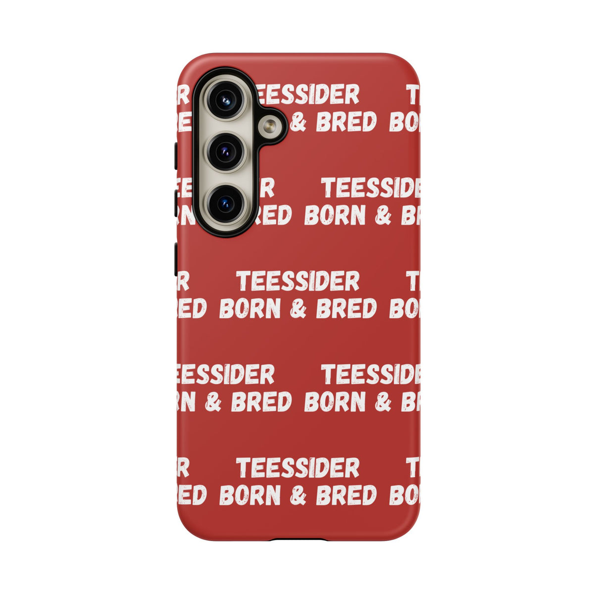 "TEESSIDE BORN & BRED" Phone Case — Red Pattern Tough Case