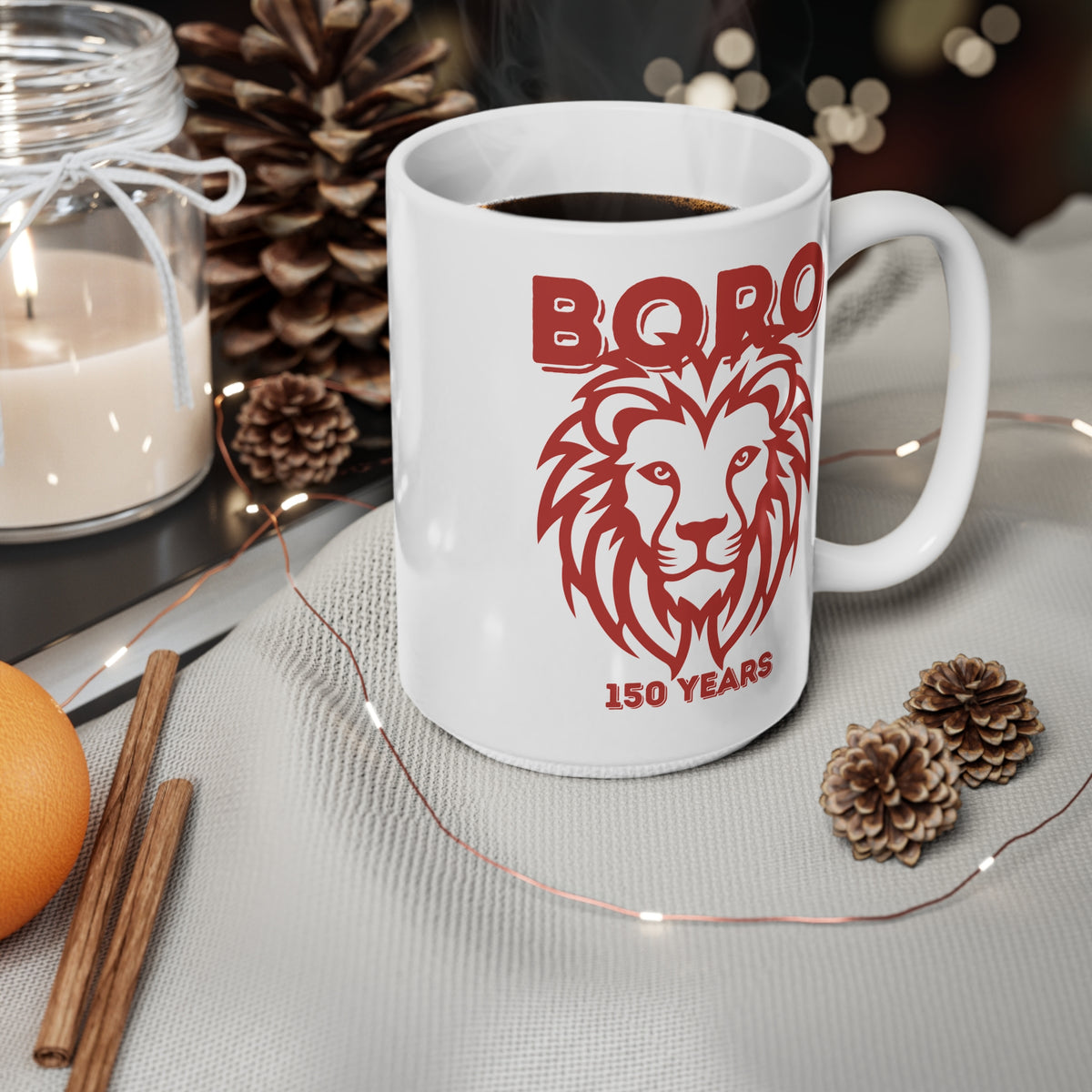 Boro Lion 150 Years Ceramic Coffee Mug — 11oz & 15oz