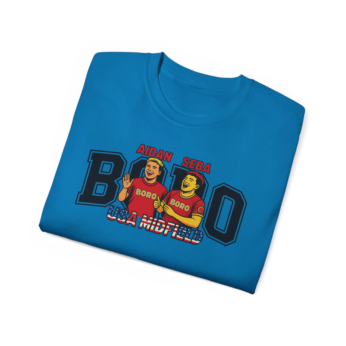 American Midfield — "Aidan & Seba, Boro's USA Midfield" Graphic T-Shirt