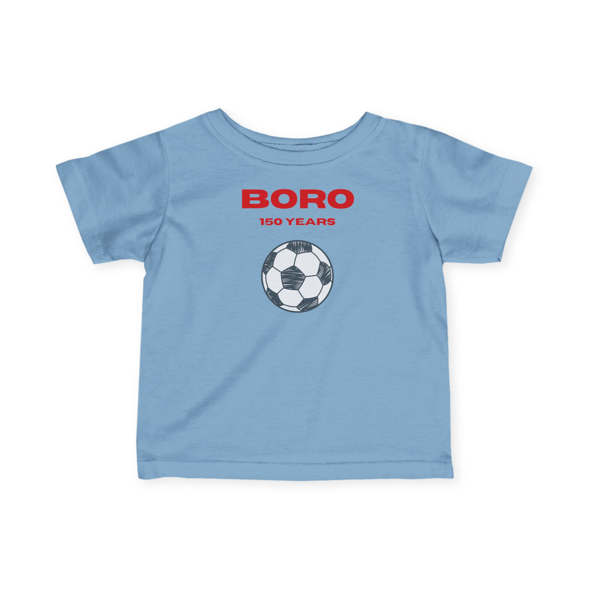 Infant Soccer Tee "BORO 150 Years" – Baby Football Jersey