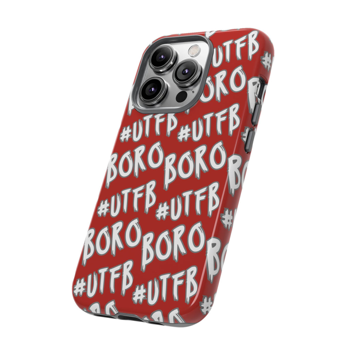 Phone Case — Red #UTFB BORO Pattern Protective Case