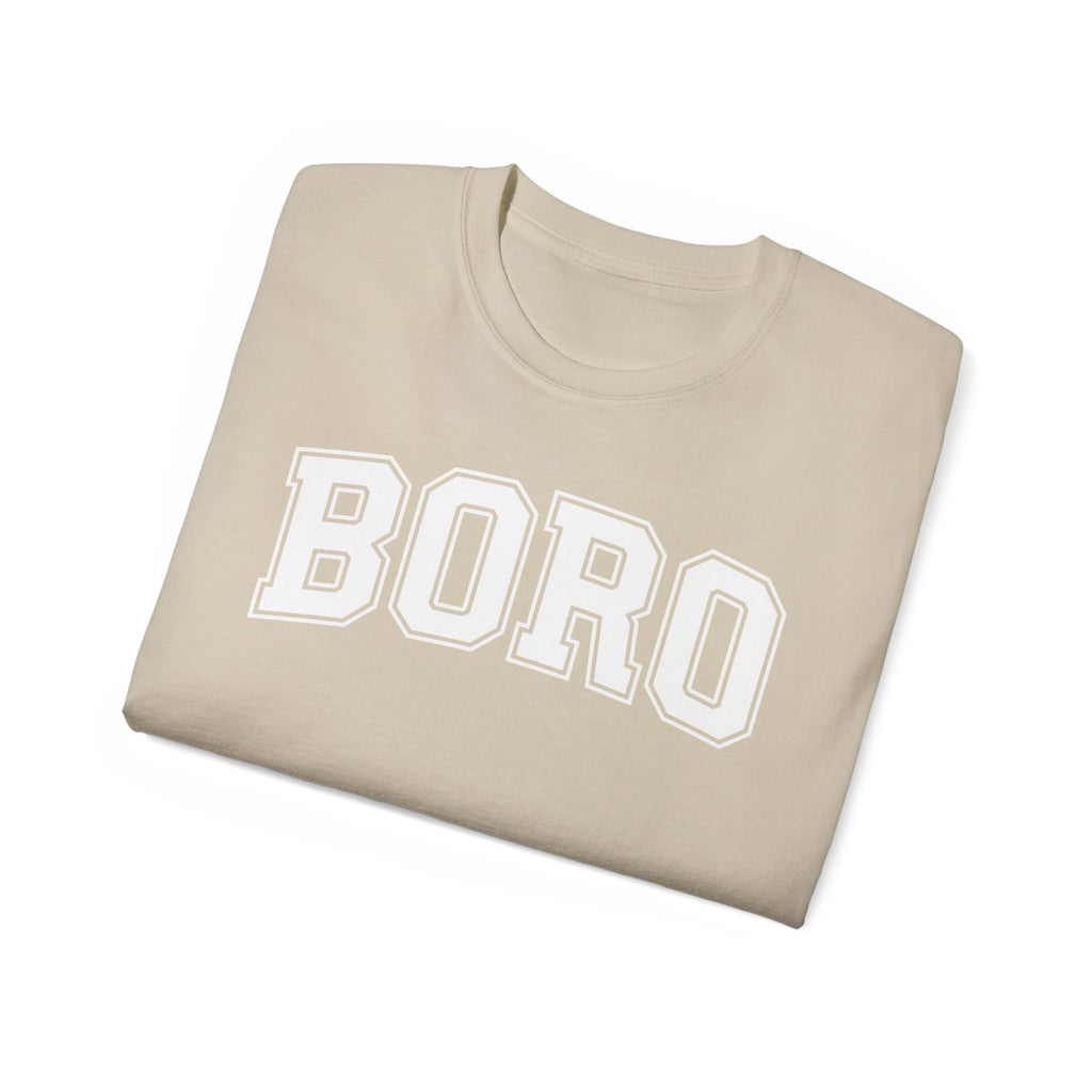 BORO Collegiate Graphic Tee — Classic UNI Lettering T-Shirt