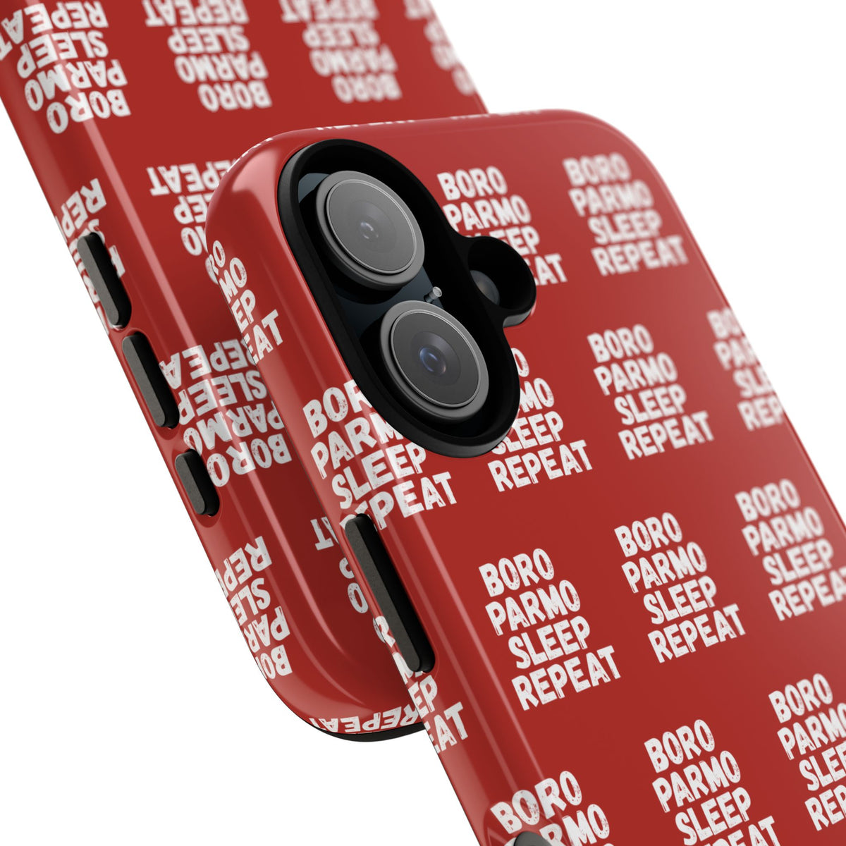 "BORO PARMO SLEEP REPEAT" Phone Case — Red Pattern Tough Case