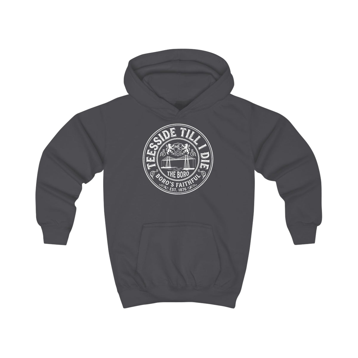 Kids Hoodie - Teesside Till I Die — BORO Youth Football Hoodie