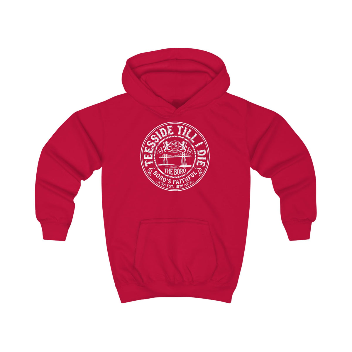 Kids Hoodie - Teesside Till I Die — BORO Youth Football Hoodie