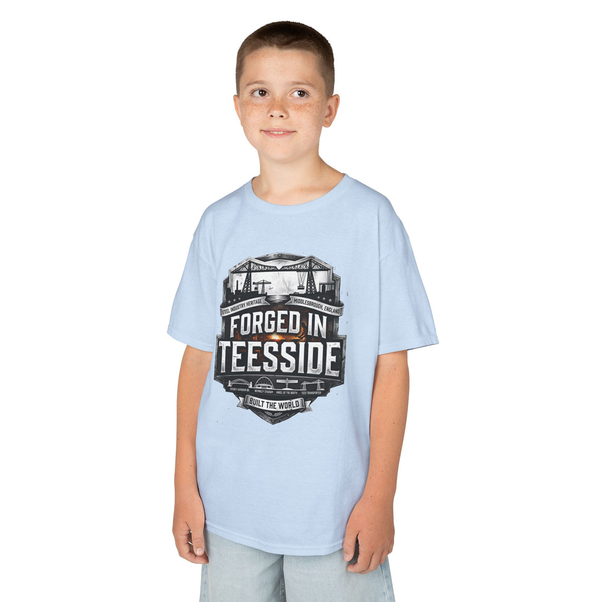 Kids Tee — "Forged in Teesside" BORO Industrial Shirt
