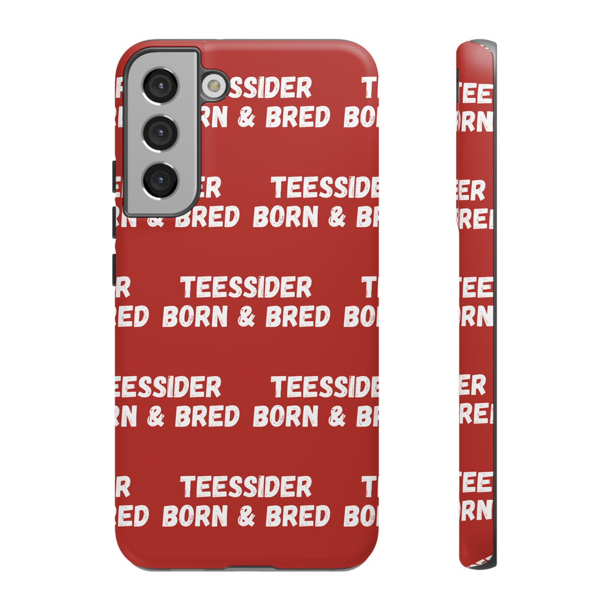 "TEESSIDE BORN & BRED" Phone Case — Red Pattern Tough Case