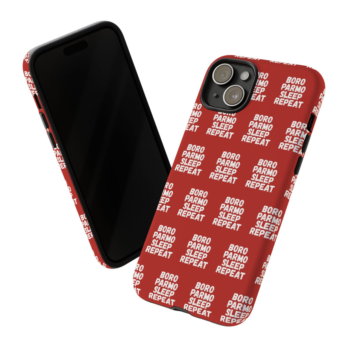 "BORO PARMO SLEEP REPEAT" Phone Case — Red Pattern Tough Case