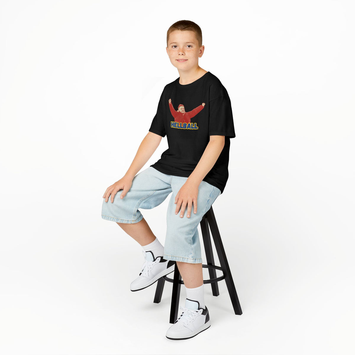 Kids 'HELLBALL' Gaffa Graphic Tee — In Kim we Trust