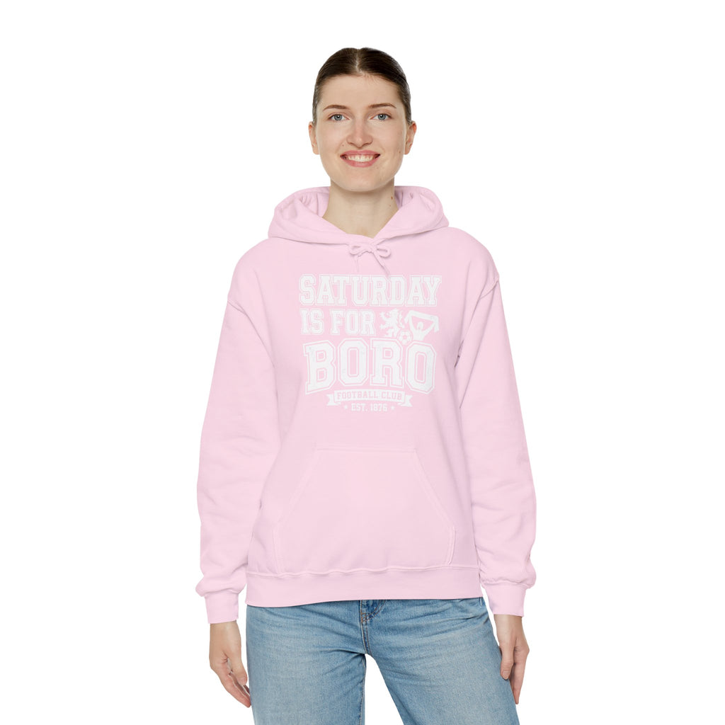 Saturday Is For Boro Hoodie — Football Fan Crewneck Pullover