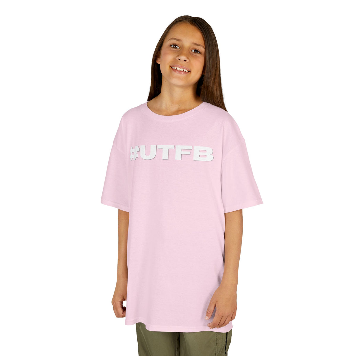 Kids BORO Tee — White #UTFB Graphic Youth T-Shirt