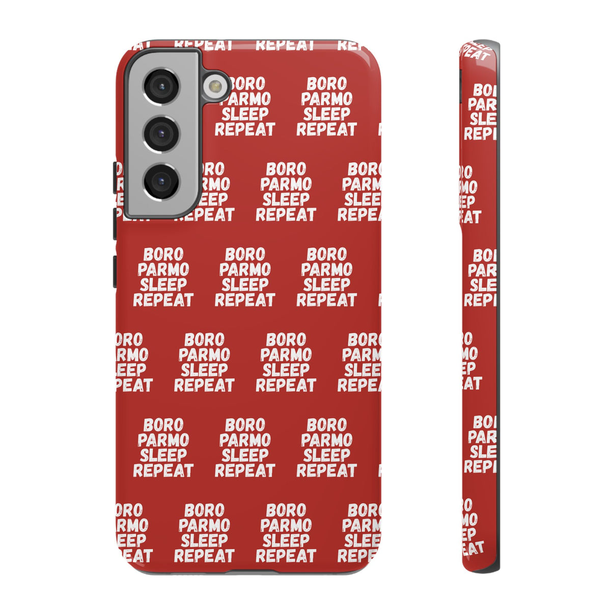 "BORO PARMO SLEEP REPEAT" Phone Case — Red Pattern Tough Case