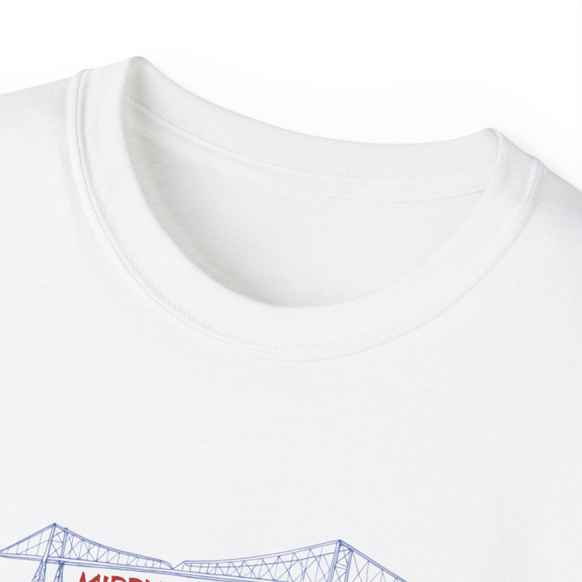 Transporter Bridge Sketch T‑Shirt — Minimalist Hand‑Drawn Middlesbrough Bridge Design