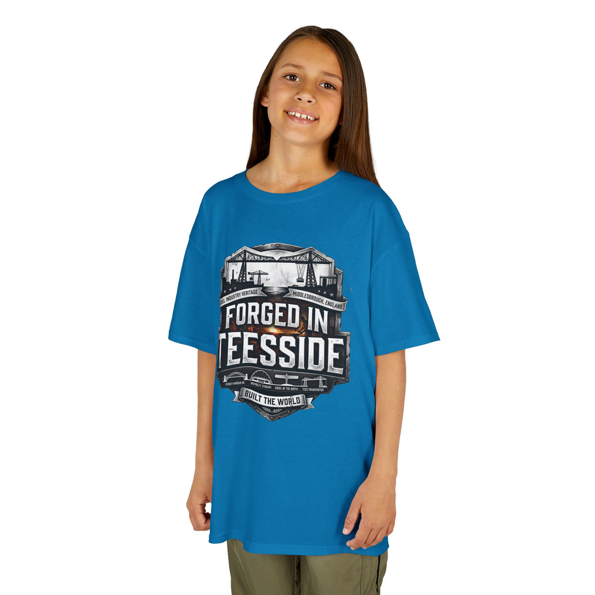 Kids Tee — "Forged in Teesside" BORO Industrial Shirt