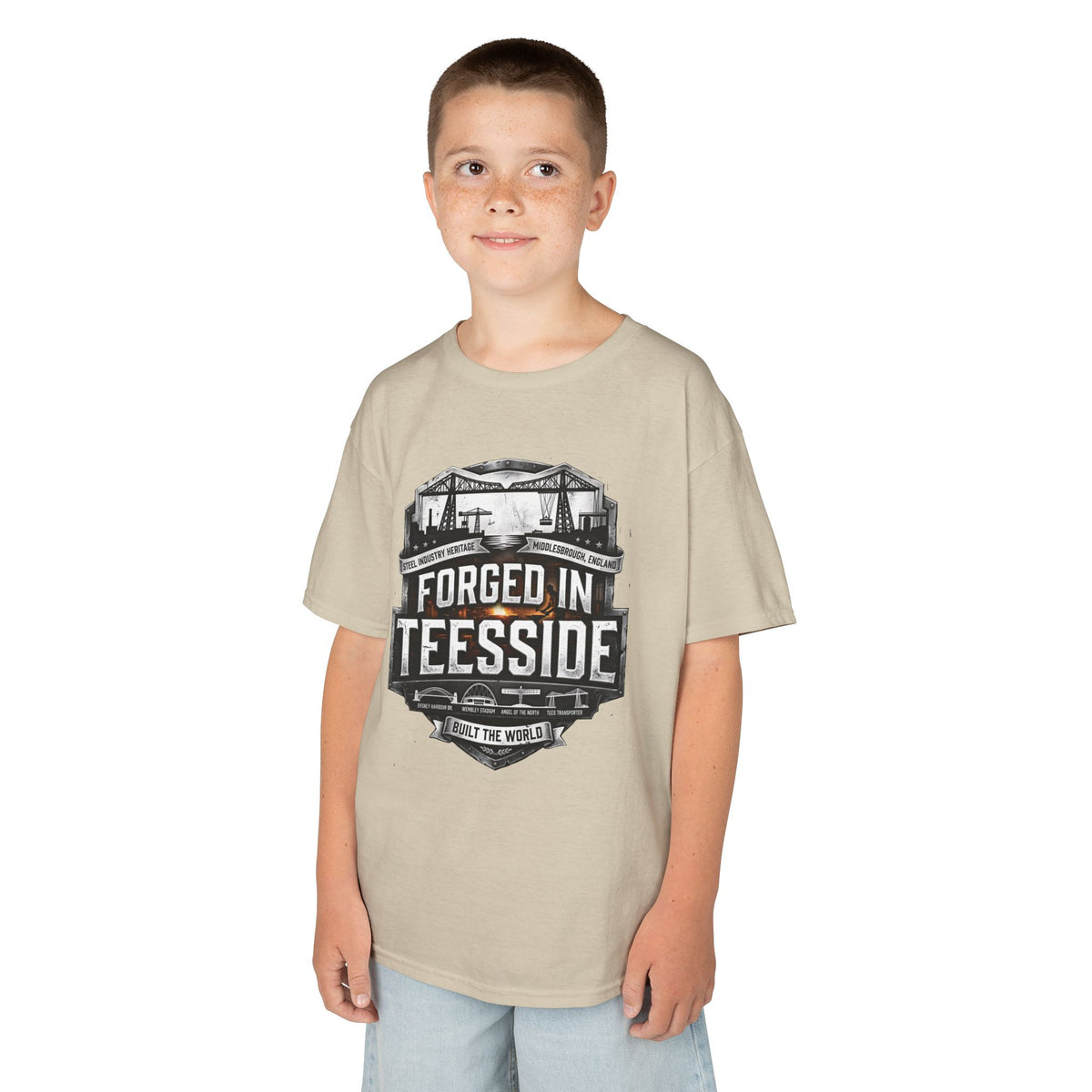 Kids Tee — "Forged in Teesside" BORO Industrial Shirt