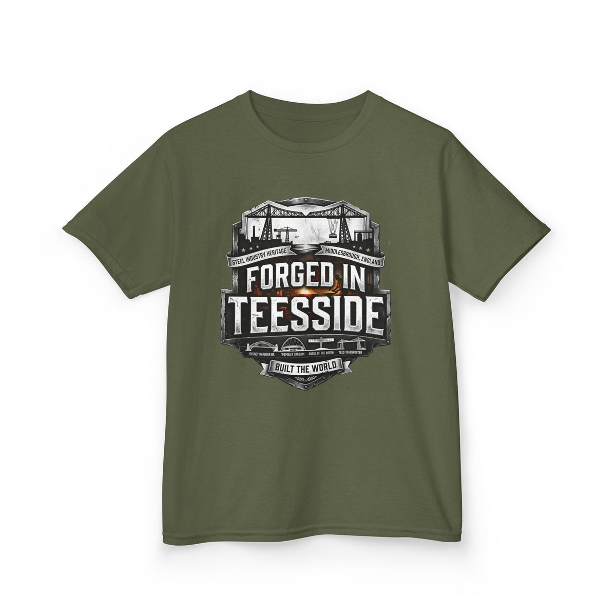 Kids Tee — "Forged in Teesside" BORO Industrial Shirt