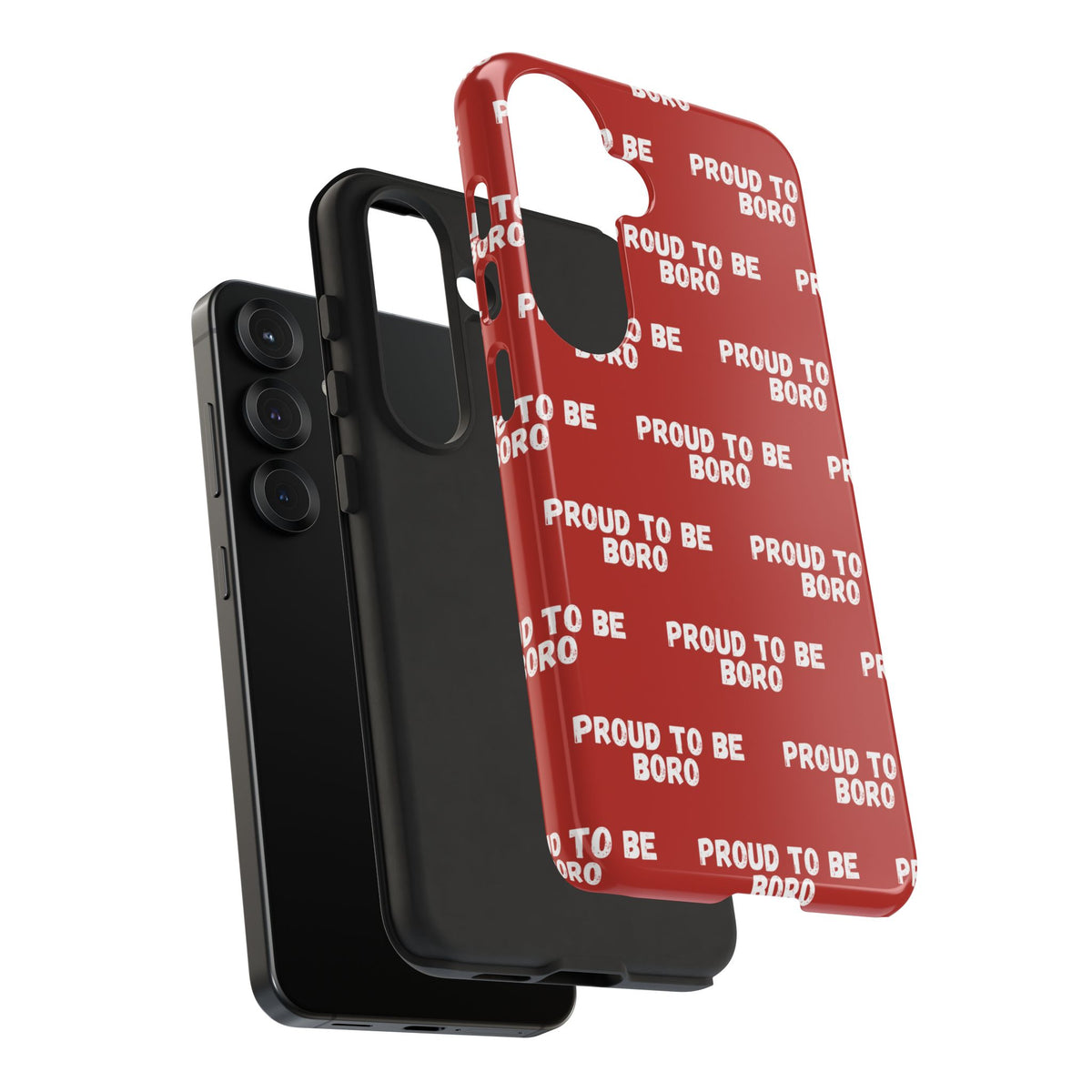 "PROUD TO BE BORO" Phone Case — Red Pattern Tough Case