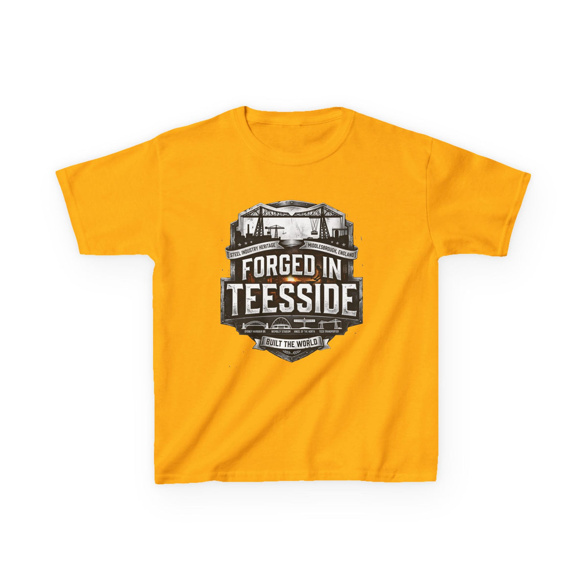 Kids Tee — "Forged in Teesside" BORO Industrial Shirt