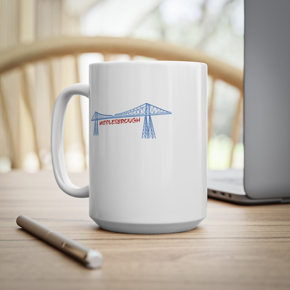 Middlesbrough Transporter Bridge Ceramic Coffee Mug — 11oz & 15oz Souvenir