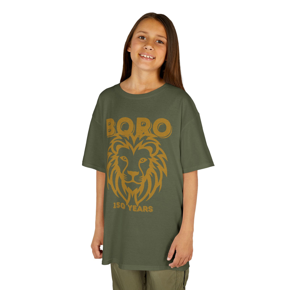 Kids Lion Graphic Tee — "Boro 150 Years" Anniversary Shirt