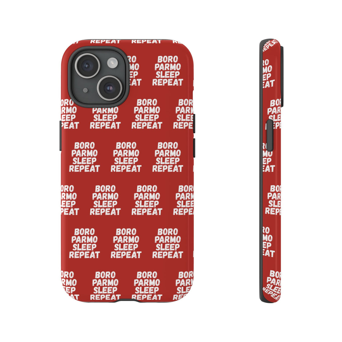 "BORO PARMO SLEEP REPEAT" Phone Case — Red Pattern Tough Case
