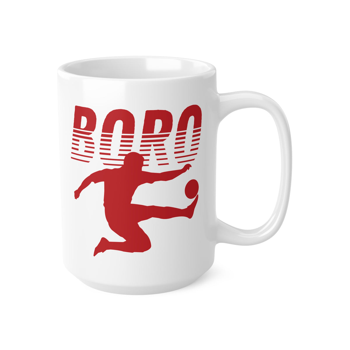 BORO Football Mug — Ceramic Coffee Cup (11oz & 15oz)