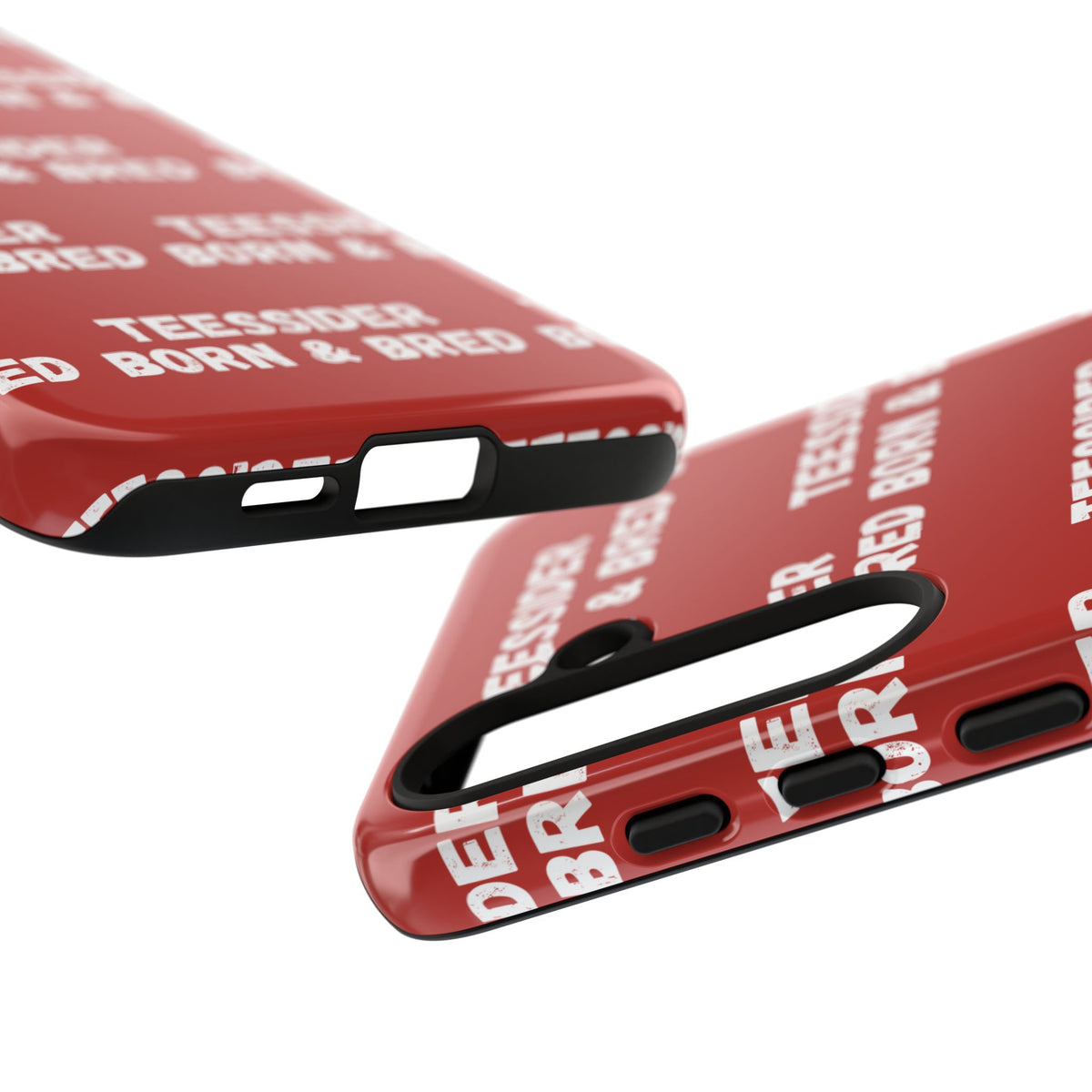 "TEESSIDE BORN & BRED" Phone Case — Red Pattern Tough Case