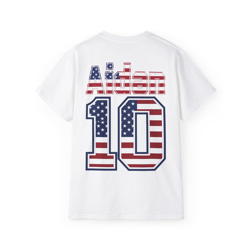 Aidan Morris Number 10 USA Flag Shirt for the BORO 'back print only'