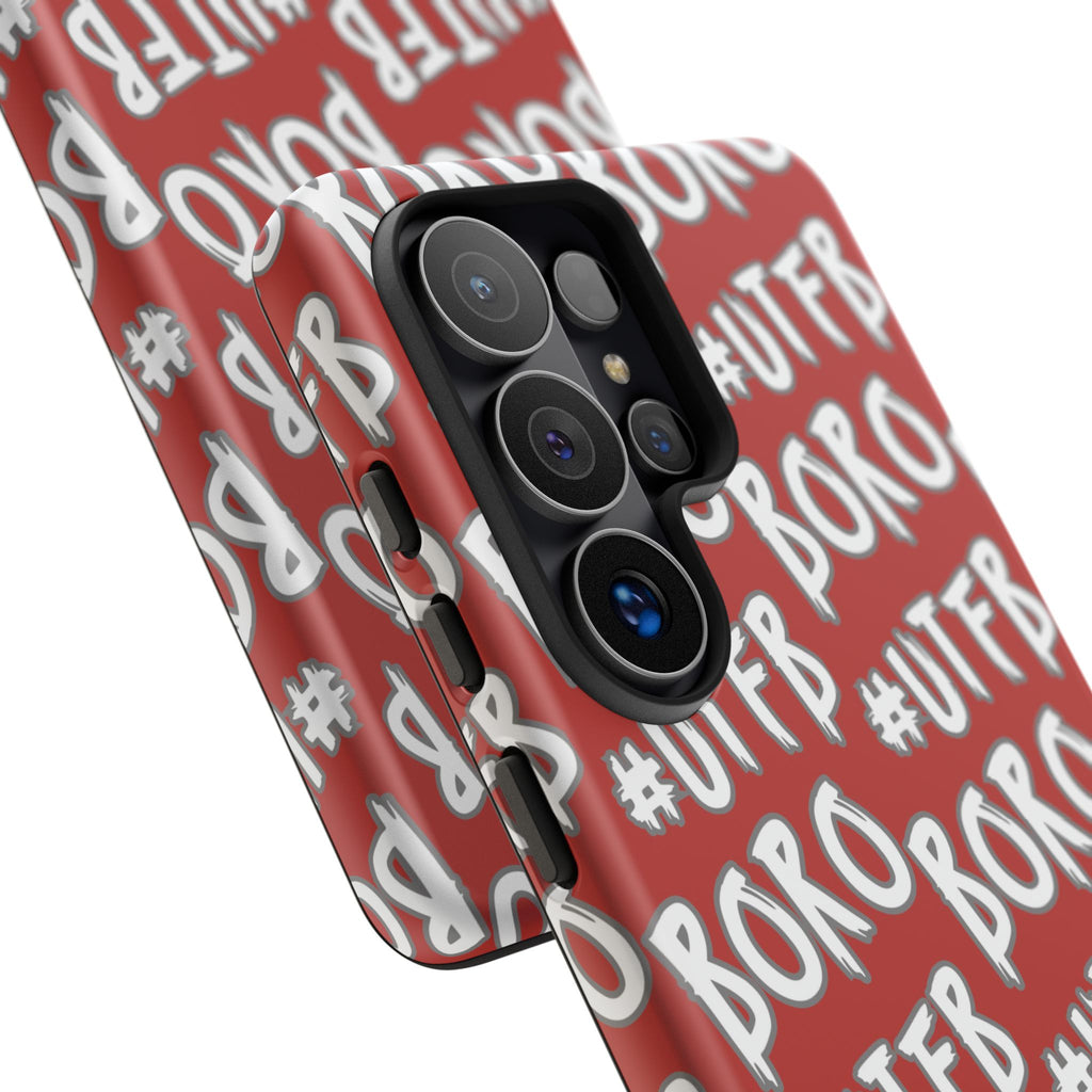 Phone Case — Red #UTFB BORO Pattern Protective Case