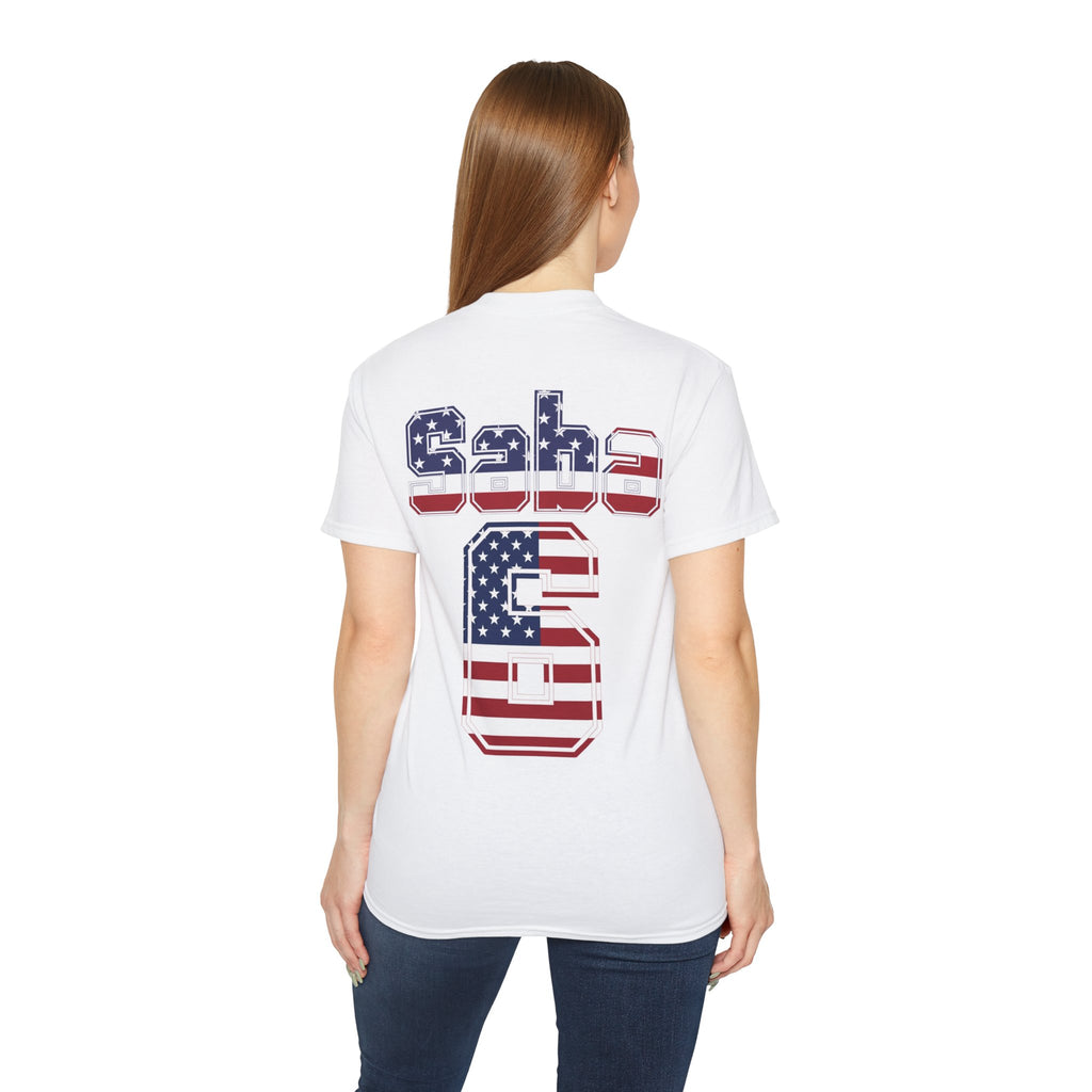 Sabastian Berhalter Number 6 USA Flag Shirt for the BORO 'back print only'