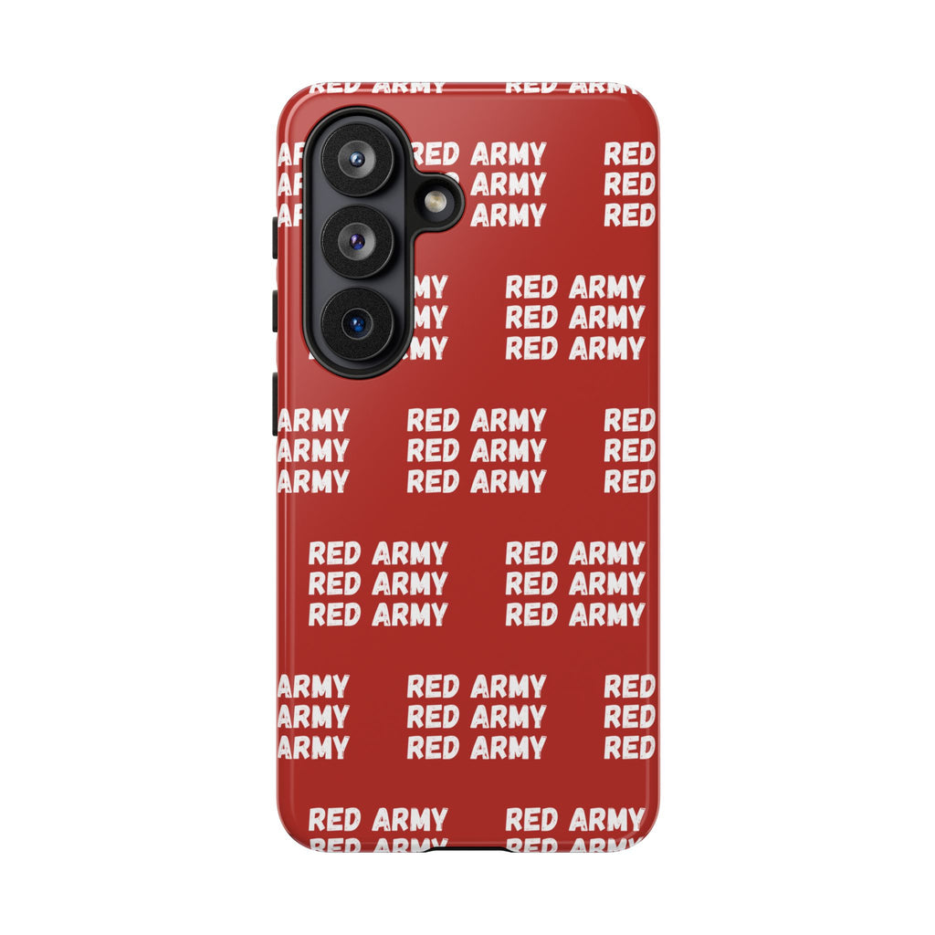 "RED ARMY RED ARMY RED ARMY" Phone Case — Red Pattern Tough Case