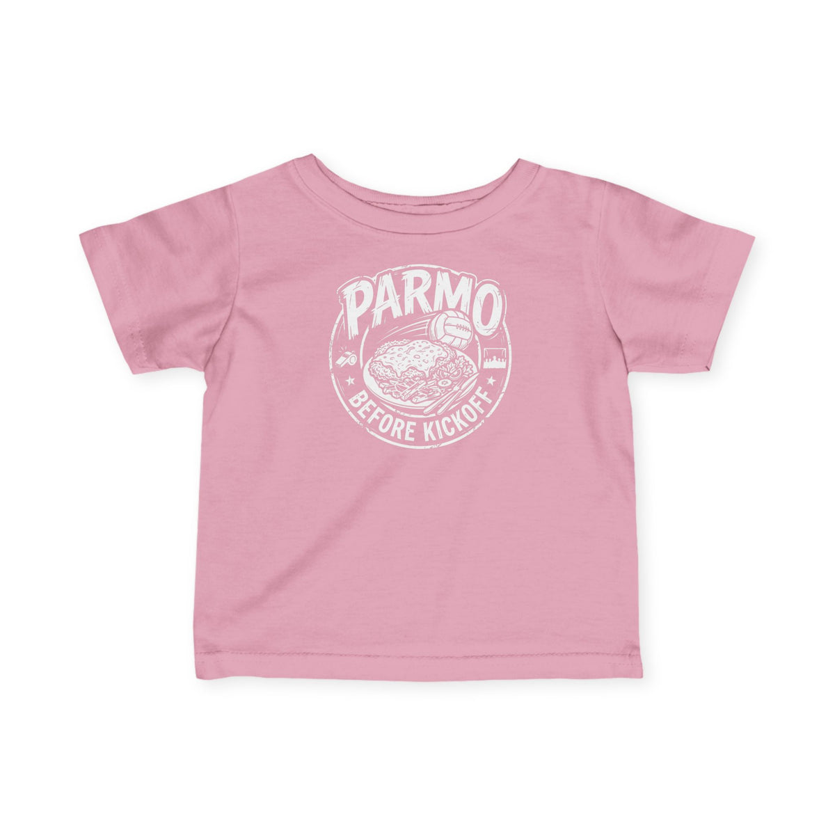 Infant Tee — "Parmo Before Kickoff" Baby BORO Parmo Shirt